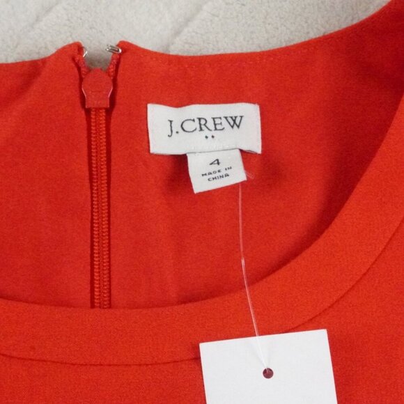 J Crew Sheath Sleeveless Dress Womens 4 Red Formal Preppy - Picture 3 of 10
